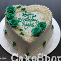 Turquoise Heart Cake 1248