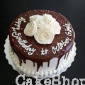 Chocolate top with White Rose 1241
