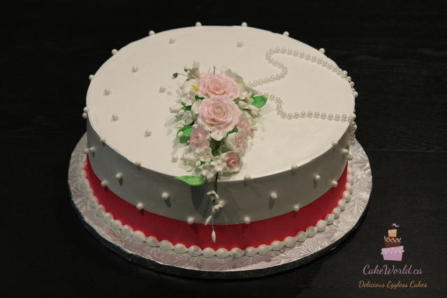 Rose Bunch Engagement Cake 1197