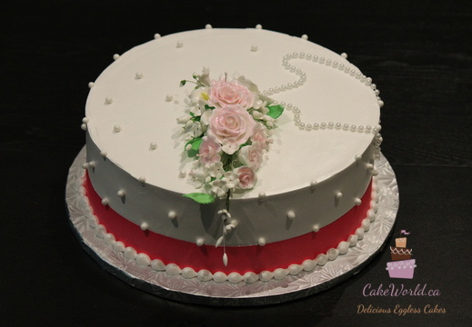 Rose Bunch Engagement Cake 1197