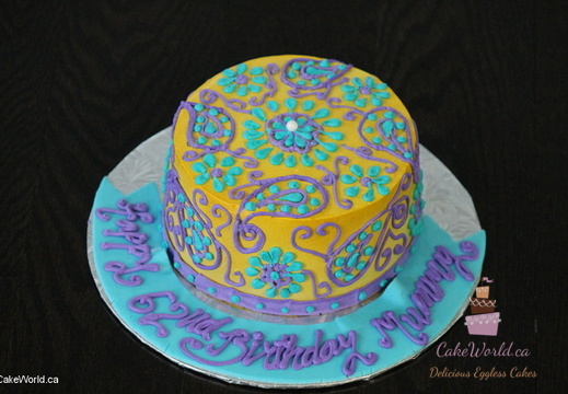 Henna Style Cake 1110