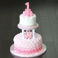 Pink Bear Tiered Cake 1086