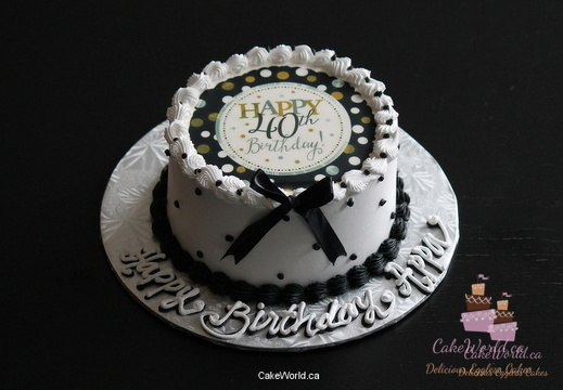 40th Birthday image cake 2039