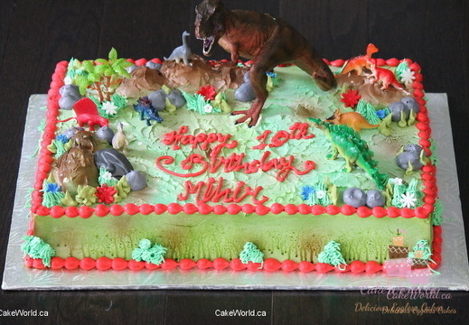 Dinosaurs Cake 2048