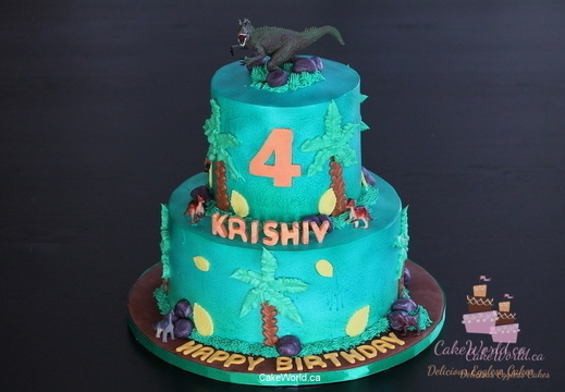 Krishiv Dinosaur Cake 2016