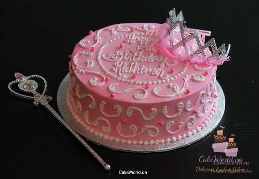 Pink Tiara Cake 2044