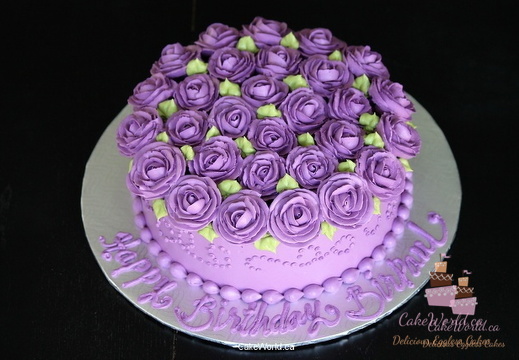 Purple rose top cake 2035