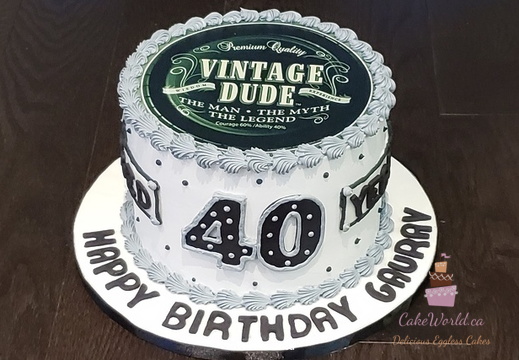 Gaurav 40 Cake