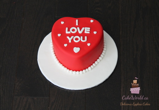 ILY Heart Cake 3001