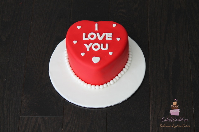 ILY Heart Cake 3001