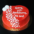 10th Anniversary Heart Cake 3059
