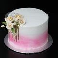 Elegant Flower Pink Ombre Cake