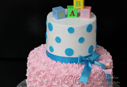Baby Shower Little One Tiered Cake