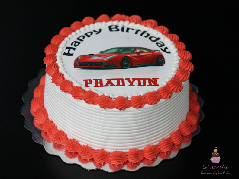 Pradyun Car Image Cake