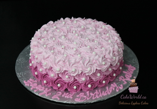 Purple Ombre Rosette Cake