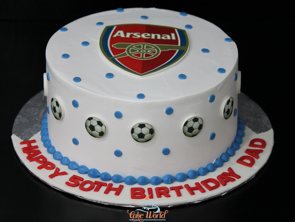 Arsenal Soccer Logo Cake