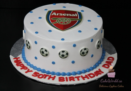 Arsenal Soccer Logo Cake