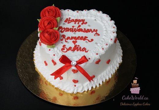 Safira Anniversary Heart Cake