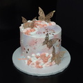 Gold Butterfly Cake 
