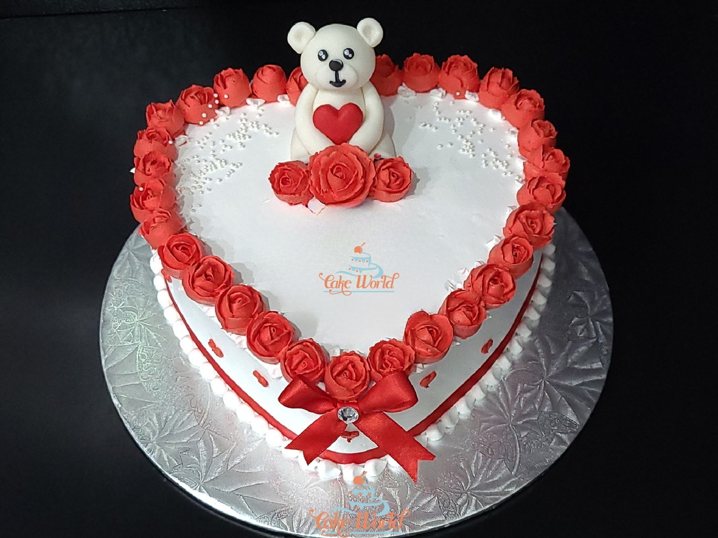 Rose Heart Cake 