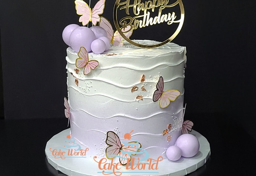 Purple Butterfly cake 02 