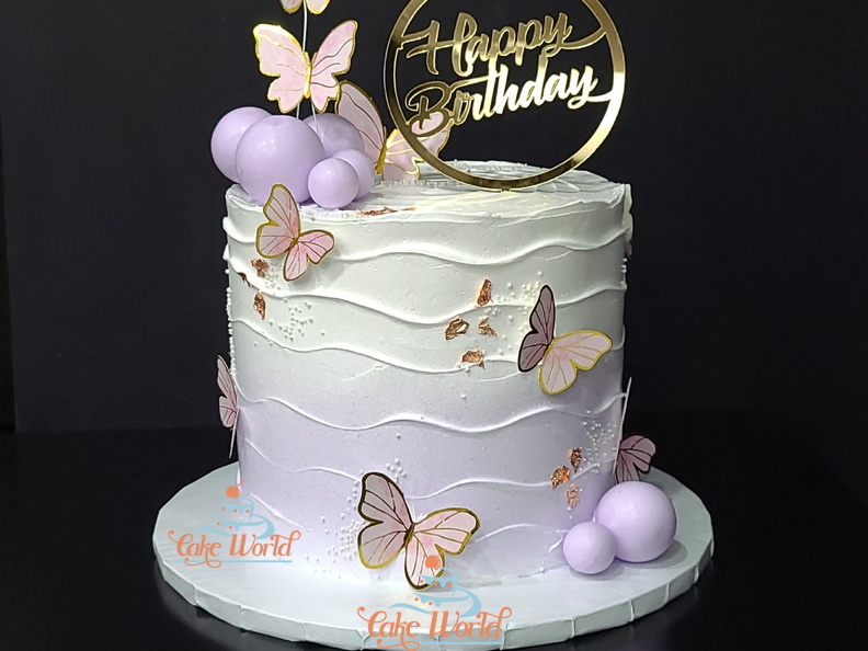 Purple Butterfly cake 02 