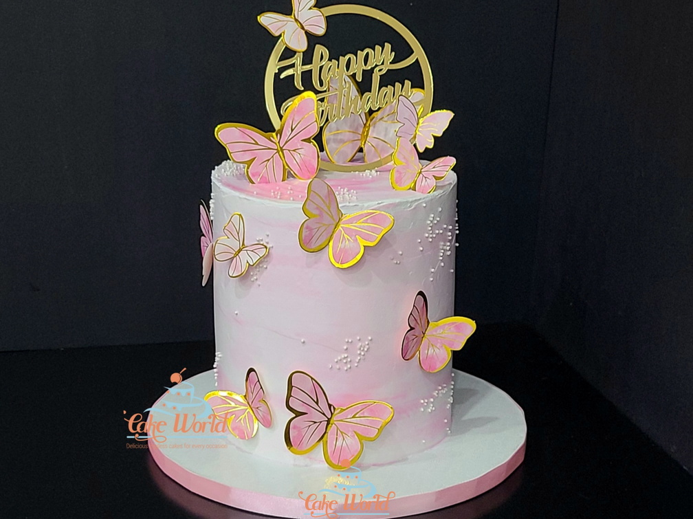 pink butterfly cake 01 