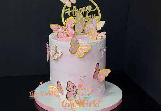 pink butterfly cake 01 