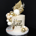 Gold and beige theme cake 01 